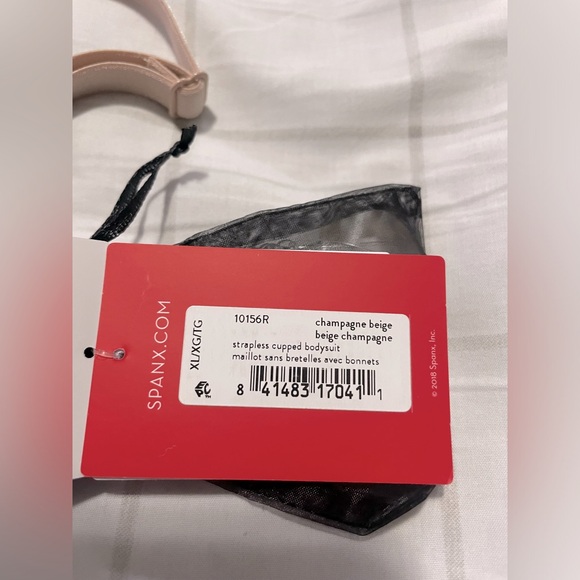 SPANXshape™ Suit Your Fancy Strapless Cupped Mid-Thigh Bodysuit - Picture 14 of 14